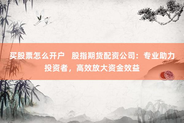 买股票怎么开户   股指期货配资公司：专业助力投资者，高效放大资金效益