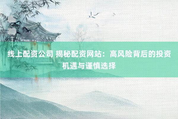 线上配资公司 揭秘配资网站：高风险背后的投资机遇与谨慎选择