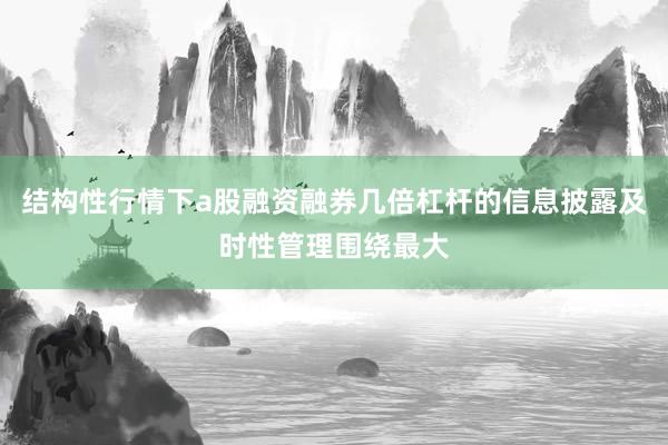 结构性行情下a股融资融券几倍杠杆的信息披露及时性管理围绕最大