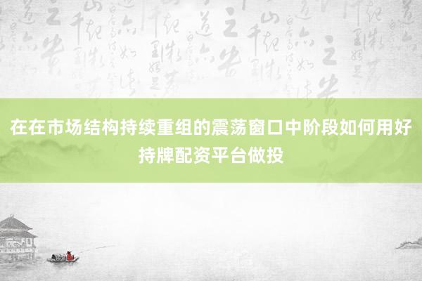 在在市场结构持续重组的震荡窗口中阶段如何用好持牌配资平台做投