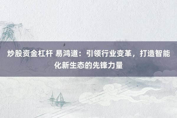 炒股资金杠杆 易鸿道：引领行业变革，打造智能化新生态的先锋力量