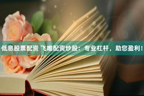 低息股票配资 飞唯配资炒股：专业杠杆，助您盈利！