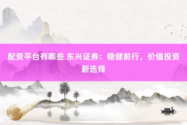 配资平台有哪些 东兴证券：稳健前行，价值投资新选择