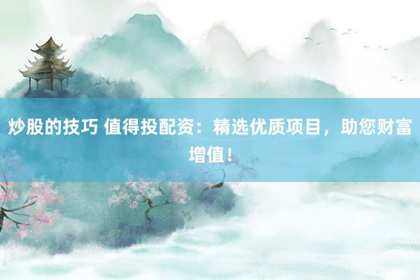 炒股的技巧 值得投配资：精选优质项目，助您财富增值！